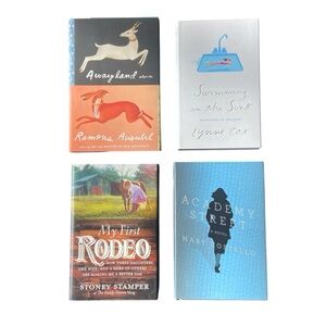 NWT Hardcover Books: Awayland, Swimming in the Sink, My First Rodeo, Academy St.